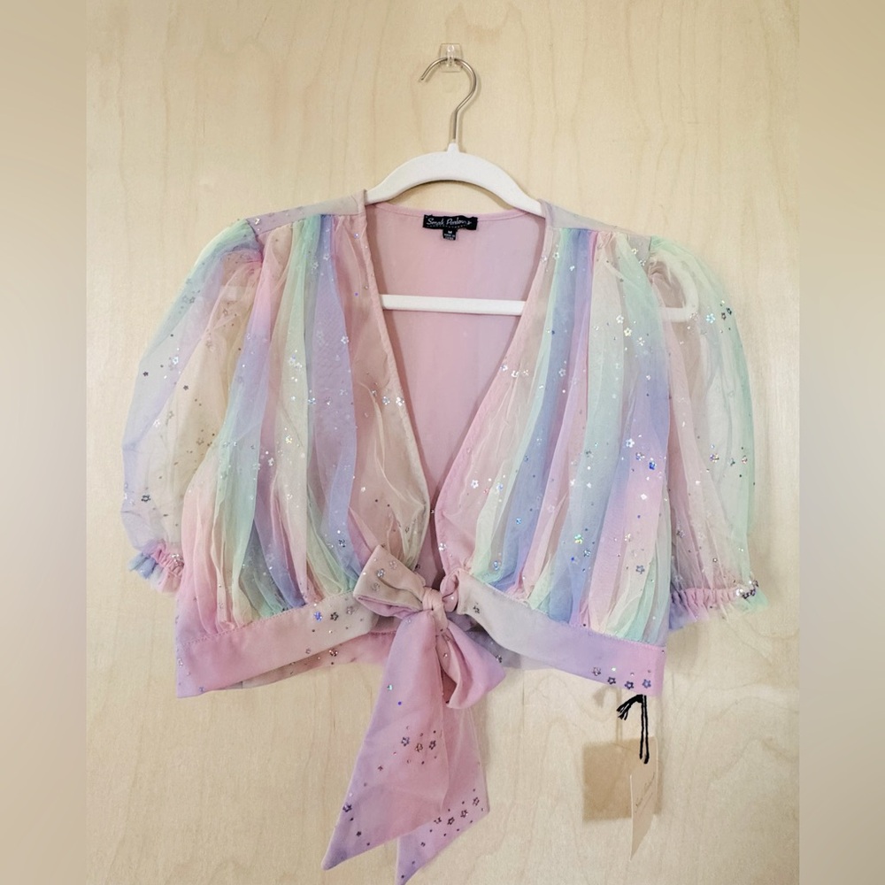 Smak Parlour Ombré Rainbow Roller Queen Crop Top